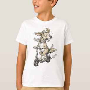 Camiseta Perro divertido en scooter