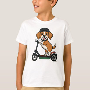 Camiseta Perro divertido en scooter