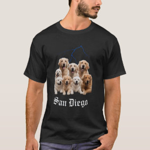Camiseta Perro Divertido Golden Retriever Bootleg San Diego