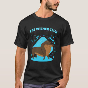 Camiseta Perro Divertido Gordo Salchicha Club Dachshund Per