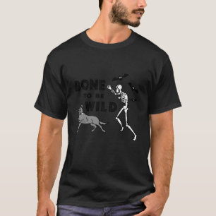 Camiseta Perro Divertido Halloween Esqueleto Humor Hueso pa
