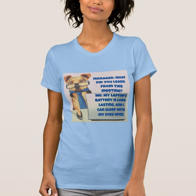 Camiseta Perro divertido Impresión Lo que aprendis (Anverso)