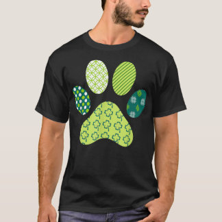 Camiseta Perro divertido irlandés con patas de trébol Día d
