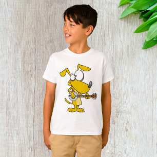 Camiseta Perro divertido jugando música banjo
