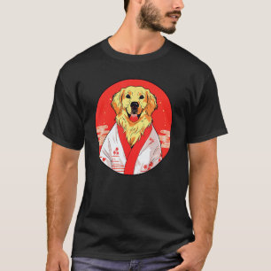 Camiseta Perro divertido Kimono Golden Retriever Japón