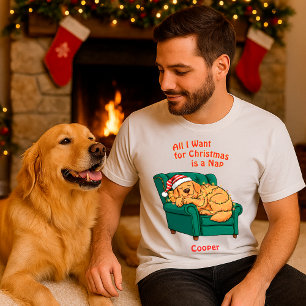 Camiseta Perro Divertido Labrador Lindo Navidad Personaliza