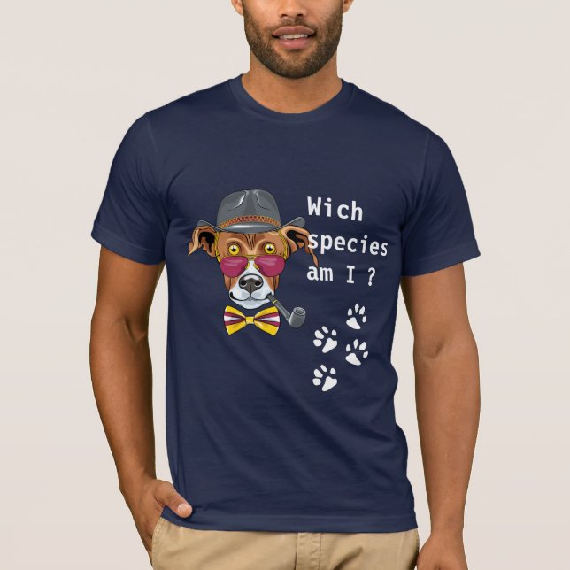 Camiseta Perro divertido Las especies de Wich son hombres a (Anverso)