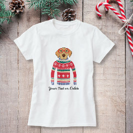 Camiseta Perro divertido llevando gafas, Navidades feos sué