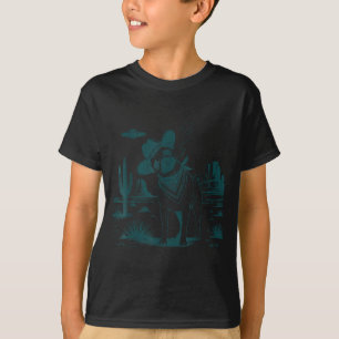 Camiseta Perro divertido occidental ovni pug vintage 