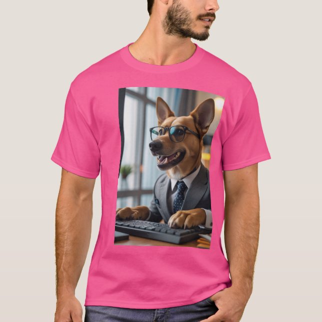 Camiseta Perro divertido para el comercio: una gran idea pa (Anverso)