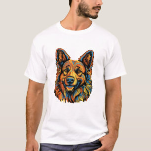Camiseta Perro divertido pastor alemán