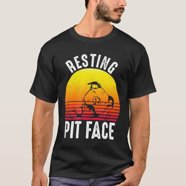 Camiseta Perro Divertido Pitbull Descansando Cara de Pit Pa (Anverso)