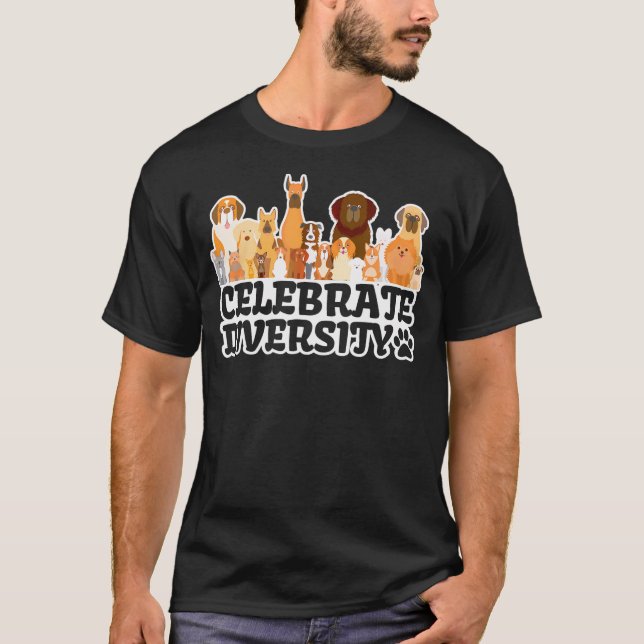 Camiseta Perro divertido que ama el perro "celebra la diver (Anverso)