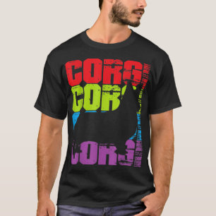 Camiseta Perro divertido retro corgi regalo
