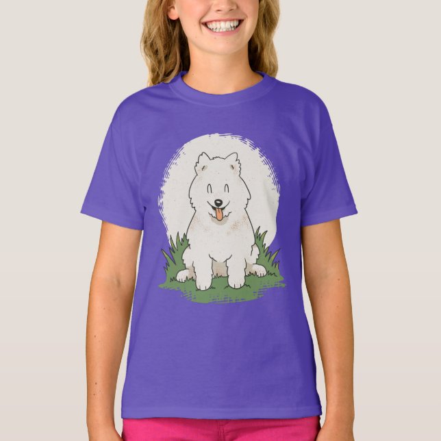 Camiseta Perro divertido Samoyed (Anverso)
