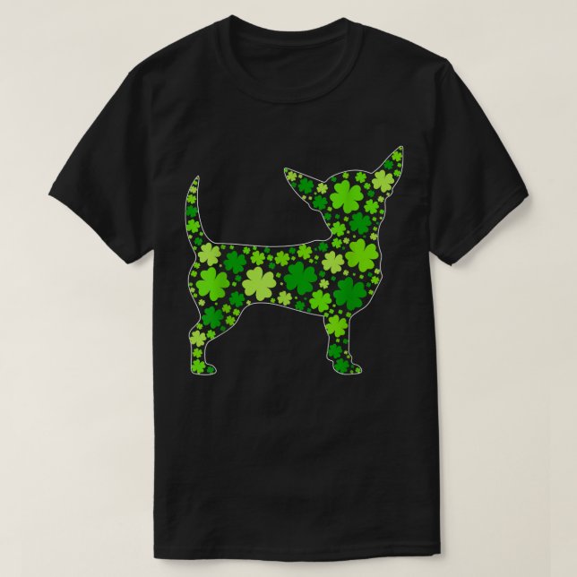 Camiseta Perro Divertido Shamrock Chihuahua Calle del Perro (Diseño del anverso)