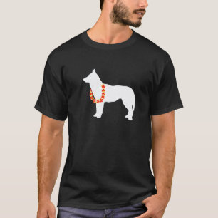 Camiseta Perro divertido siberiano Husky Aloha Lei hawaiano