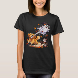 Camiseta ¡Perro Divertido Vuela un Fantasma como una Cometa
