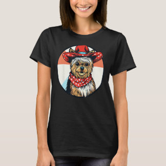 Camiseta Perro divertido y salvaje Oeste de Yorkshire Terri