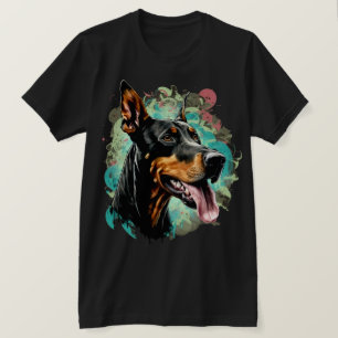 Camiseta Perro Doberman Con La Lengua Fuera