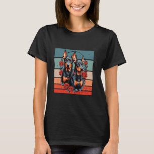 Camiseta Perro Doberman enérgico elegante alerta erguido Pe
