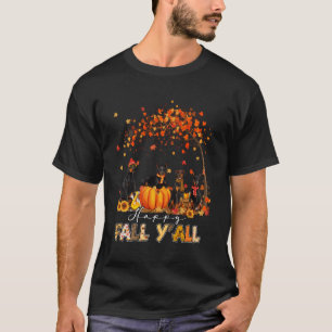 Camiseta Perro Doberman Otoño Caída Calabaza Mappe Gracias