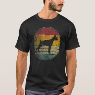 Camiseta Perro Doberman Vintage Distressed Retro 70s 80s 90