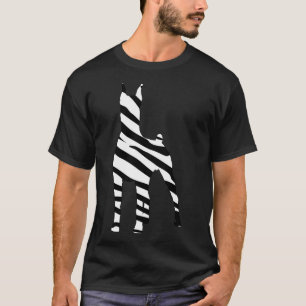 Camiseta Perro Doberman Zebra Print Funny Perro Doberman
