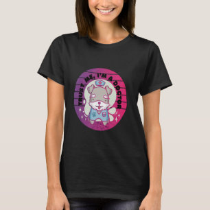 Camiseta Perro doctor dogtor scrub capucha impresión de pat