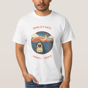 Camiseta Perro Dogecoin gracioso sentado en el espacio -Per