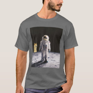 Camiseta Perro Dogecoína En La Criptomoneda De La Luna