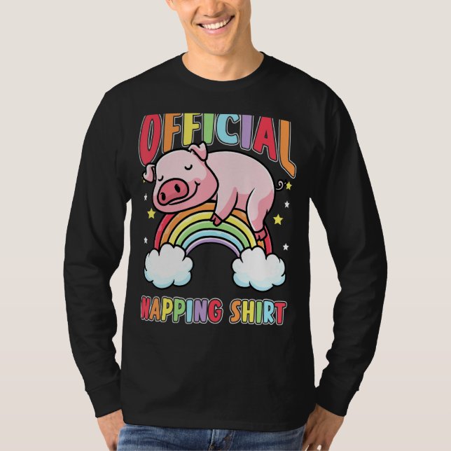 Camiseta Perro dorado Perro Arcoiris Hog Pajama Napping Pig (Anverso)