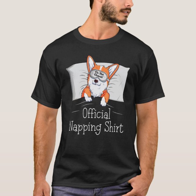 Camiseta Perro Dormilón Poderoso Nap Corgi Galés (Anverso)