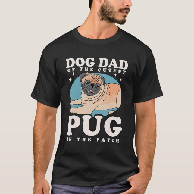 Camiseta Perro Dueño Del Perro De La Pug De Los Hombres, Pa (Anverso)