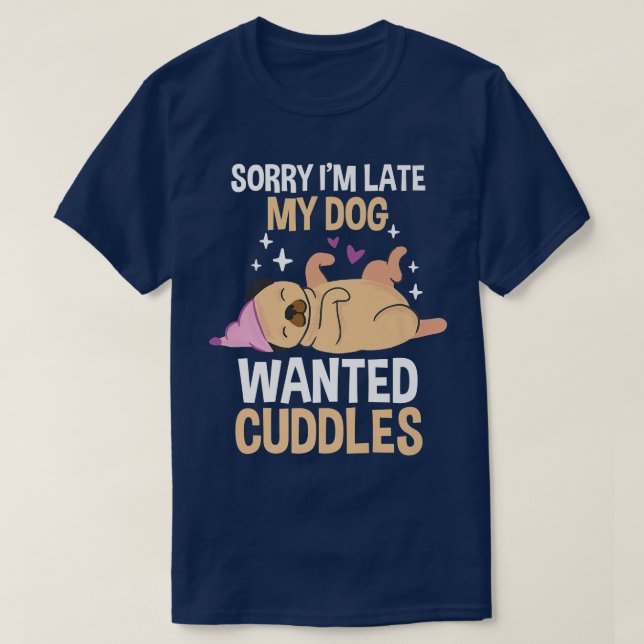 Camiseta Perro Dueño Pug  (Diseño del anverso)