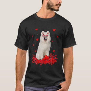 Camiseta Perro dulce Samoyed Valentine Divertido Perro Papá
