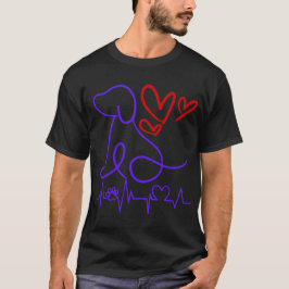 Camiseta Perro El día de San Valentín lindo Lover