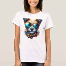 Perro Elegante con Gafas Arte de Mascota Moderno y