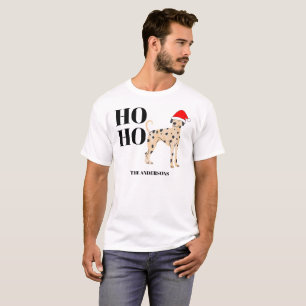 Camiseta Perro elegante Navidad Familia nombre personalizad