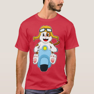 Camiseta Perro en bicicleta con Scooter