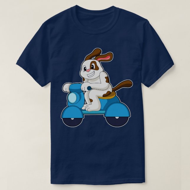 Camiseta Perro en bicicleta con Scooter 3 (Diseño del anverso)