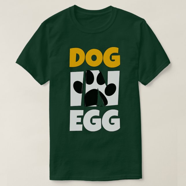 Camiseta perro en cachorros de huevo (Diseño del anverso)