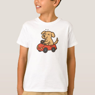 Camiseta Perro en Coche de Juguete