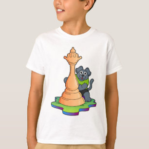 Camiseta Perro en el ajedrez con reina de ajedrez