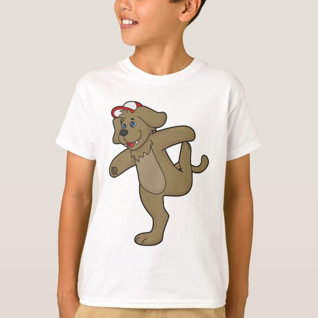 Camiseta Perro en el gimnasio del yoga (Anverso)