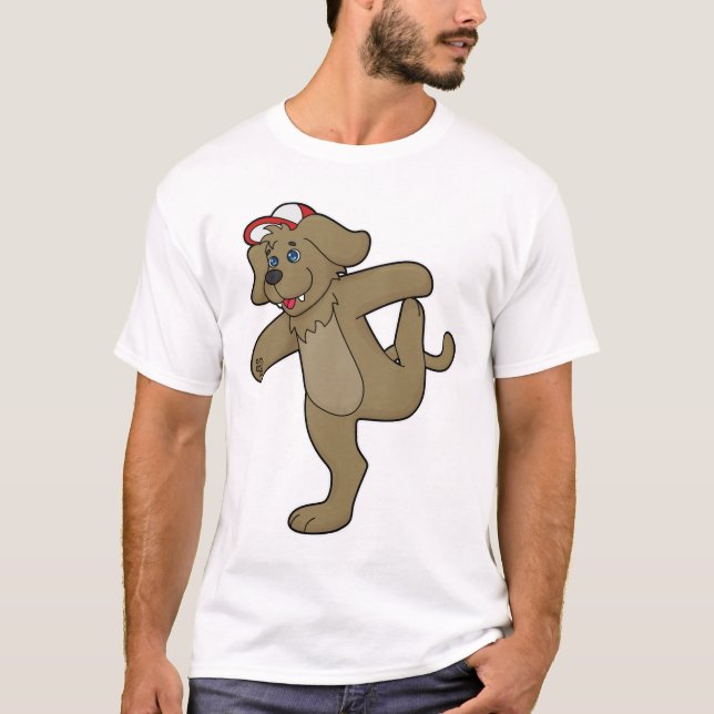 Camiseta Perro en el gimnasio del yoga (Anverso)