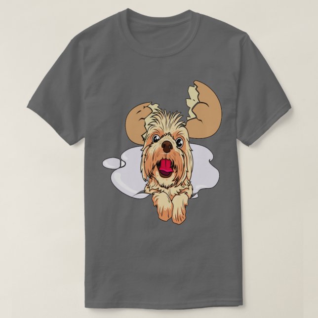 Camiseta Perro en el huevo25 (Diseño del anverso)