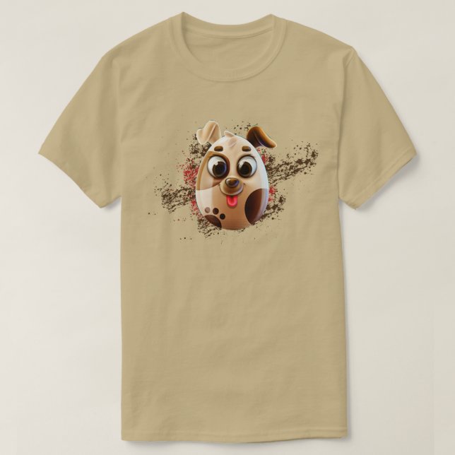 Camiseta perro en el huevo 146 (Diseño del anverso)