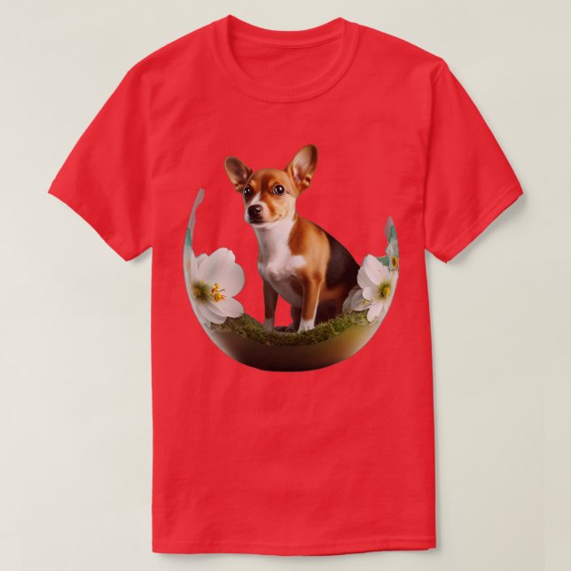 Camiseta perro en el huevo 166 (Diseño del anverso)