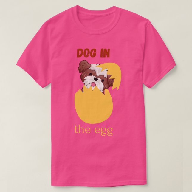 Camiseta perro en el huevo 201 (Diseño del anverso)